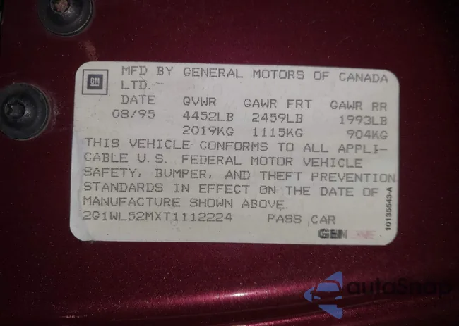 2G1WL52MXT1112224: 44171064