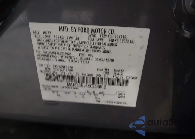 MAJ6S3GL4KC254002: 44171067