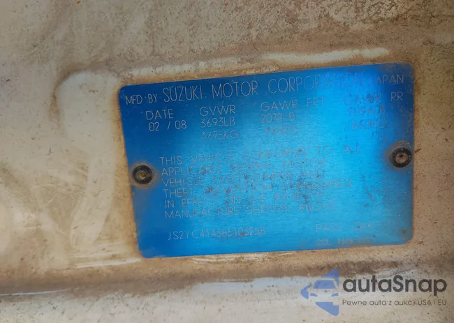 JS2YC414585103258: 44171110