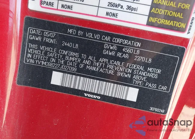 YV1MC68227J027099: 44171114