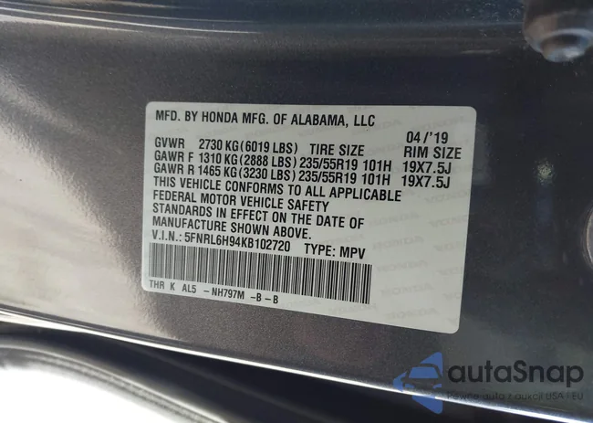 5FNRL6H94KB102720: 44171203