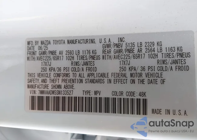 7MMVAADW5SN133527: 44171227