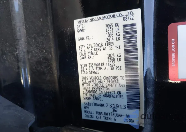 5N1BT3BA4NC731913: 44171236