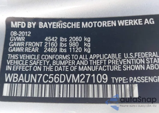 WBAUN7C56DVM27109: 44171248