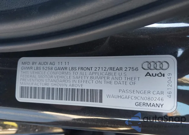 WAUHGAFC9CN080246: 44171267