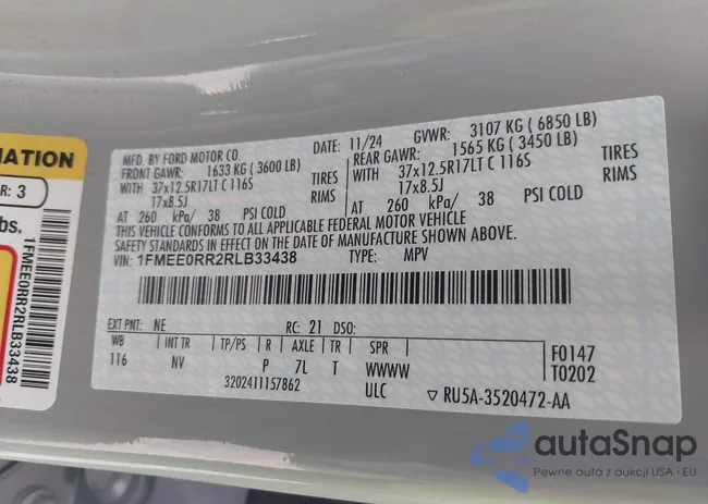 1FMEE0RR2RLB33438: 44171328