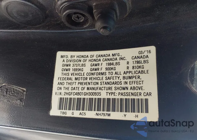 2HGFC4B01GH300935: 44171340