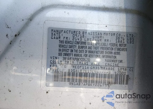 3N1AB7AP8KY226799: 44171416