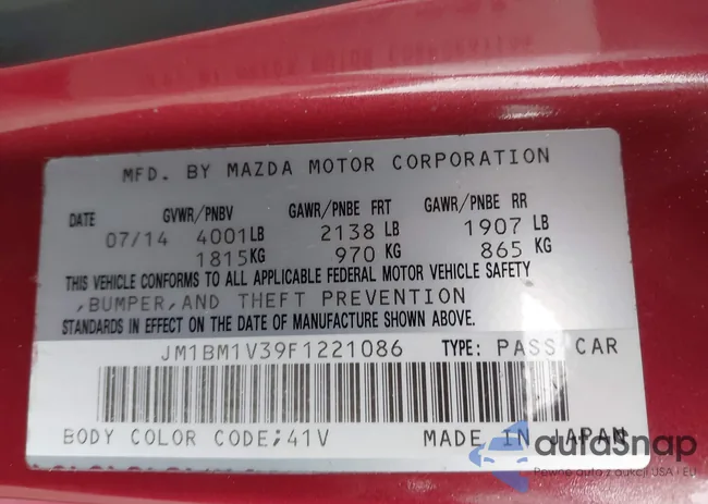 JM1BM1V39F1221086: 44172467