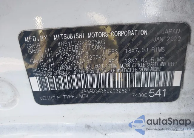 JA4AD3A38LZ032627: 44172644