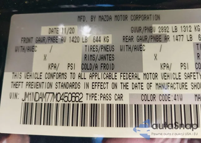 JM1NDAM77M0450662: 44172691