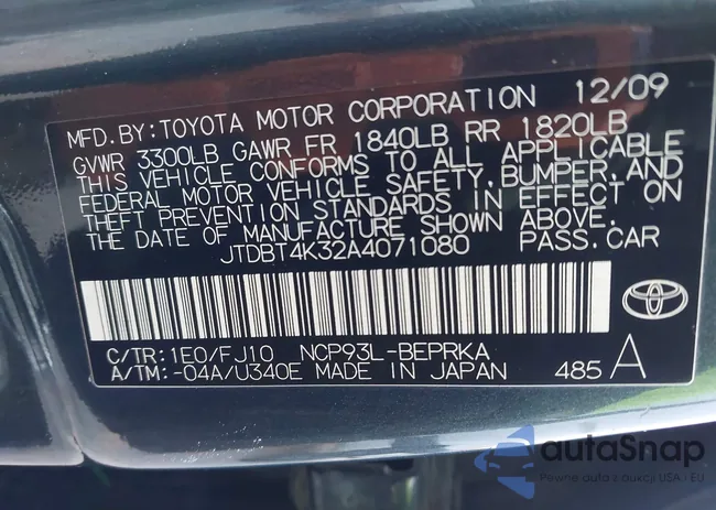 JTDBT4K32A4071080: 44172934