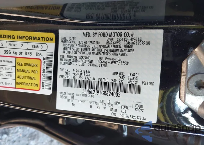 3LN6L2J91GR624003: 44172980