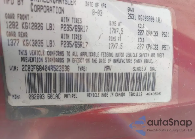 2C8GF68404R523536: 44173032