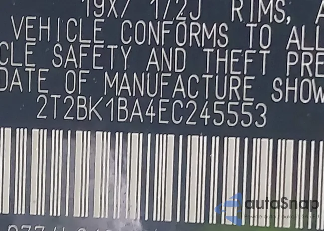 2T2BK1BA4EC245553: 44172152