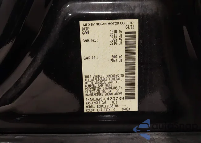 1N4AL3AP8FC420739: 44172185