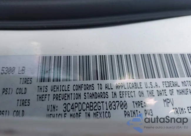 3C4PDCAB2GT103700: 44172270