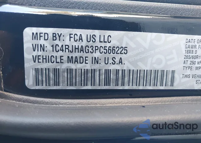 1C4RJHAG3PC566225: 44172437