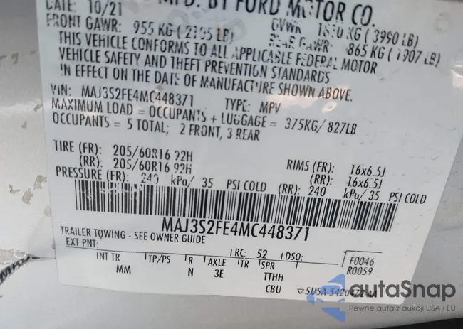 MAJ3S2FE4MC448371: 44173465