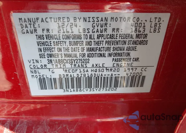 3N1AB8CV3SY275202: 44173501