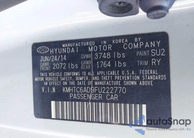 KMHTC6AD9FU222770: 44173503