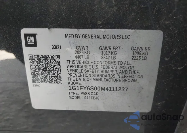 1G1FY6S00M4111237: 44173521