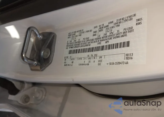 1FMCU9GD1JUC25810: 44173545