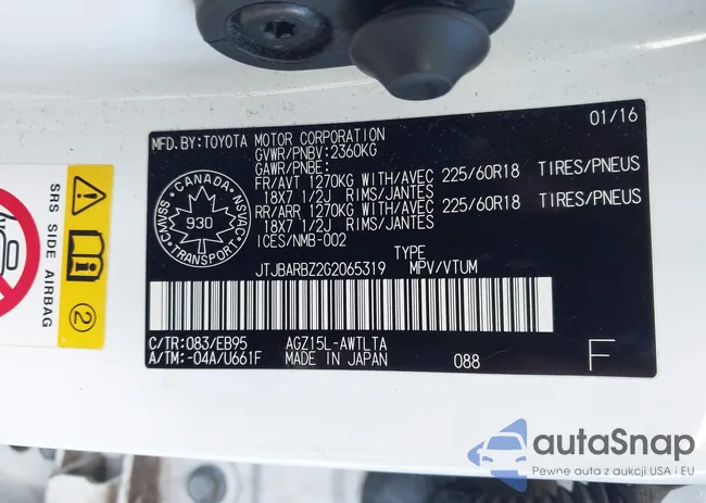 JTJBARBZ2G2065319: 44173559