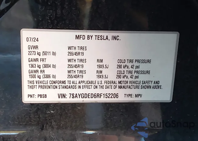 7SAYGDED6RF152206: 44173598