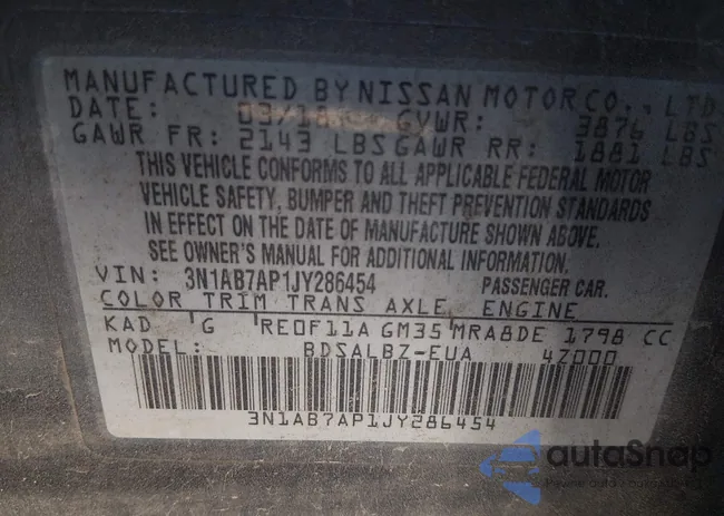 3N1AB7AP1JY286454: 44173672