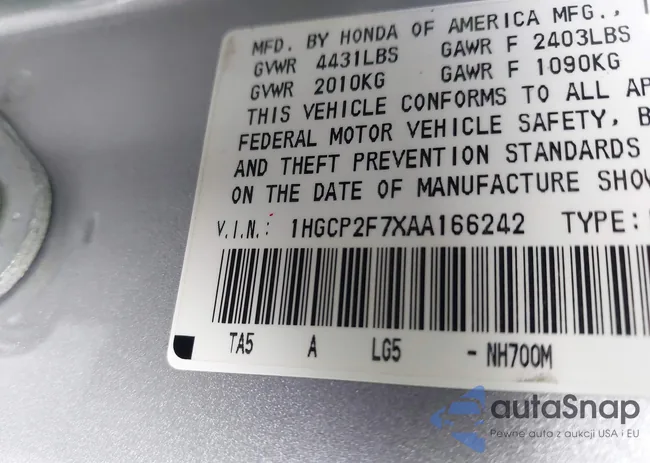 1HGCP2F7XAA166242: 44173726