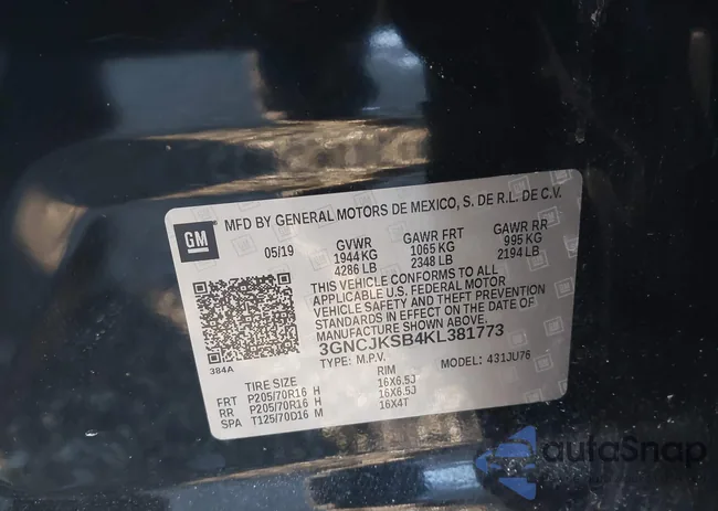 3GNCJKSB4KL381773: 44173767