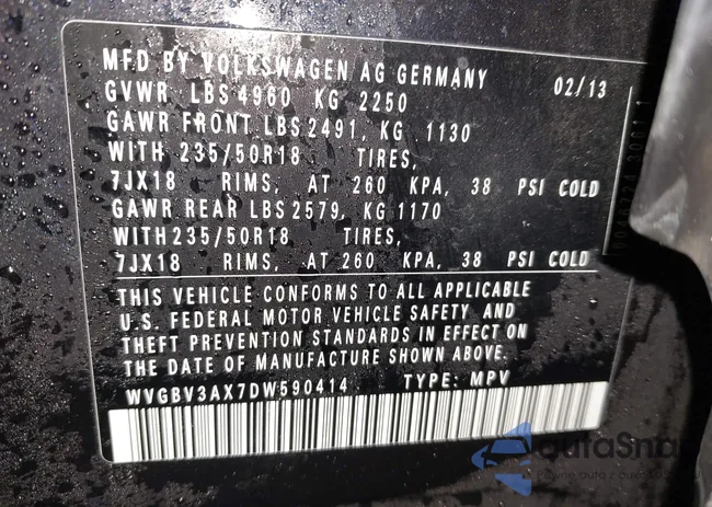 WVGBV3AX7DW590414: 44173777