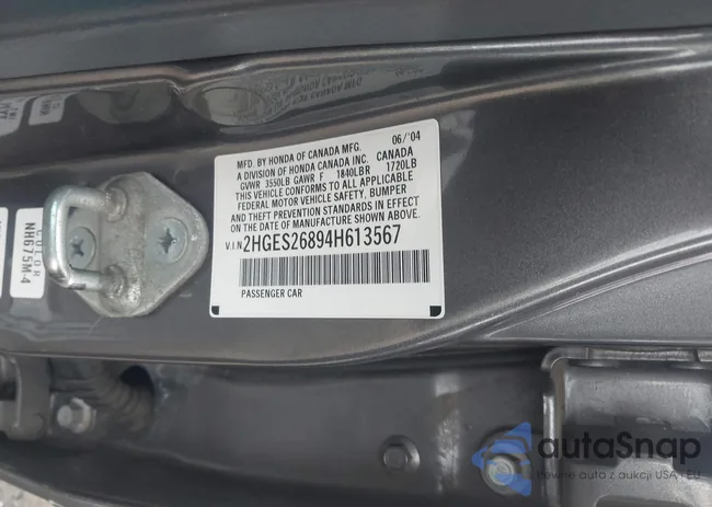 2HGES26894H613567: 44173830