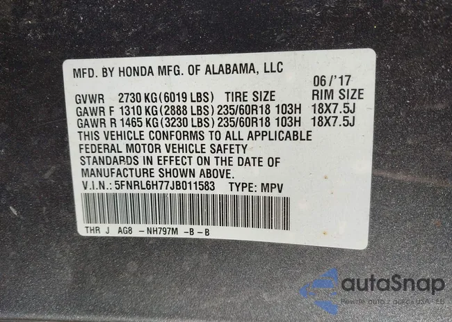 5FNRL6H77JB011583: 44173888