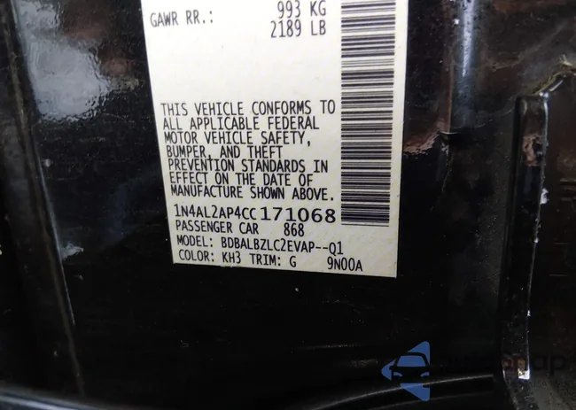 1N4AL2AP4CC171068: 44174037