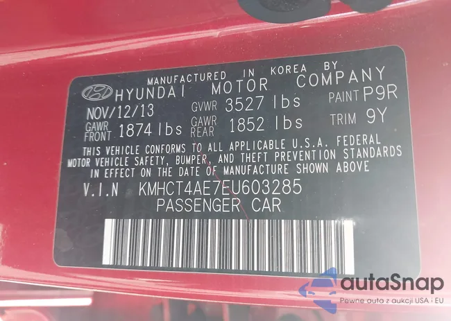 KMHCT4AE7EU603285: 44173090