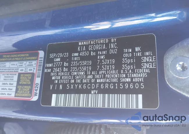 5XYK6CDF6RG159605: 44173225