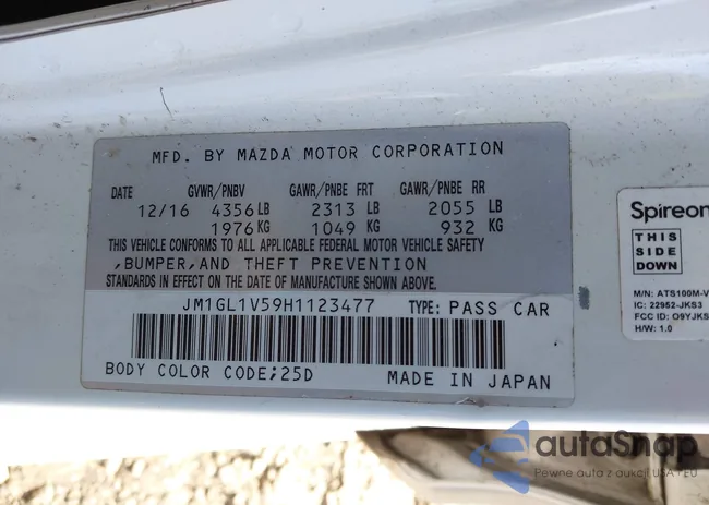 JM1GL1V59H1123477: 44173233