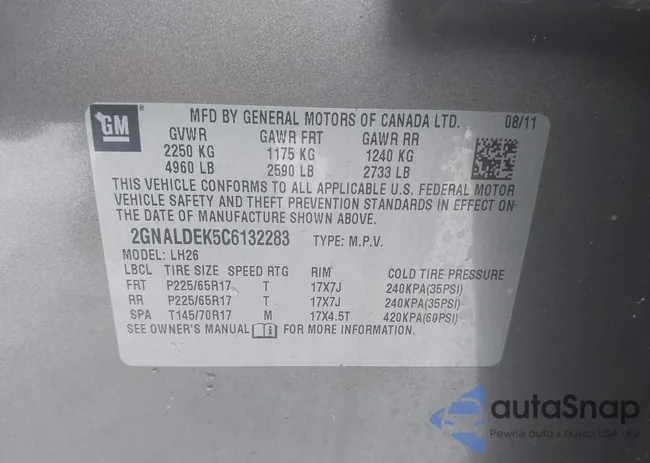 2GNALDEK5C6132283: 44173363