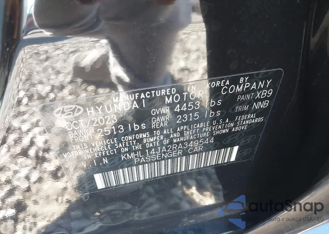 KMHL14JA2RA349544: 44174570