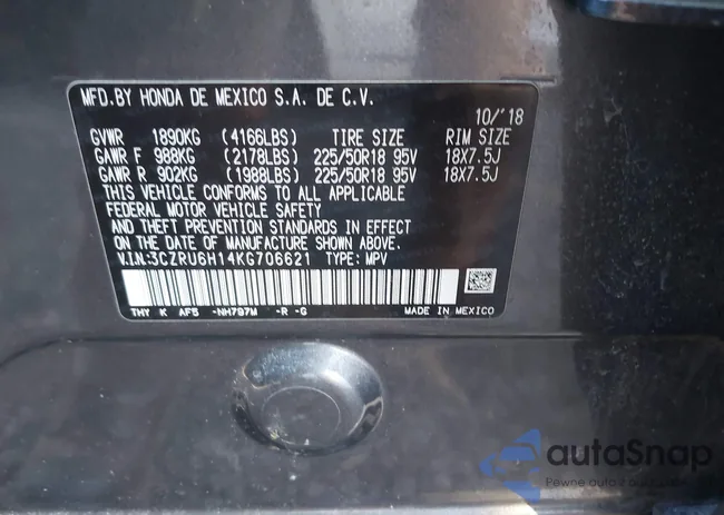 3CZRU6H14KG706621: 44174626