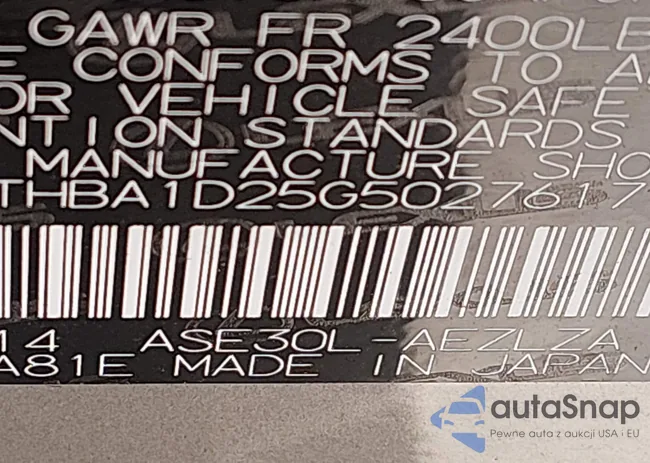 JTHBA1D25G5027617: 44174654