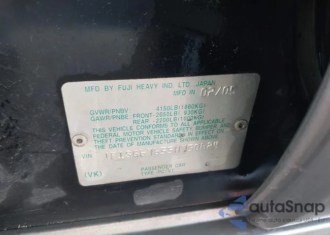 JF1SG67655H750624: 44174750