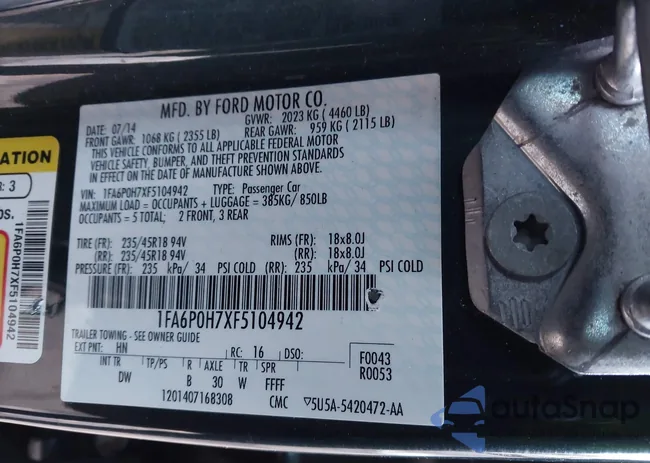 1FA6P0H7XF5104942: 44174816