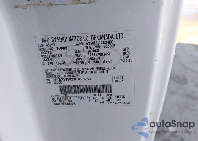 2FTRX18W23CA96258: 44174935