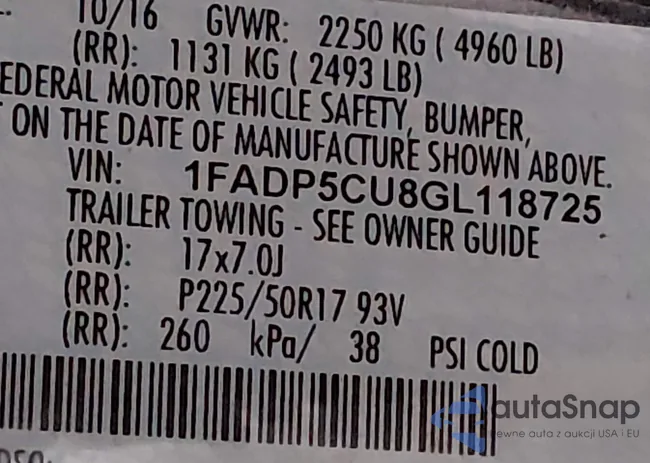 1FADP5CU8GL118725: 44174112