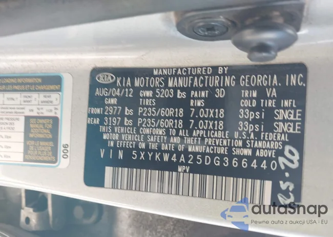 5XYKW4A25DG366440: 44174172