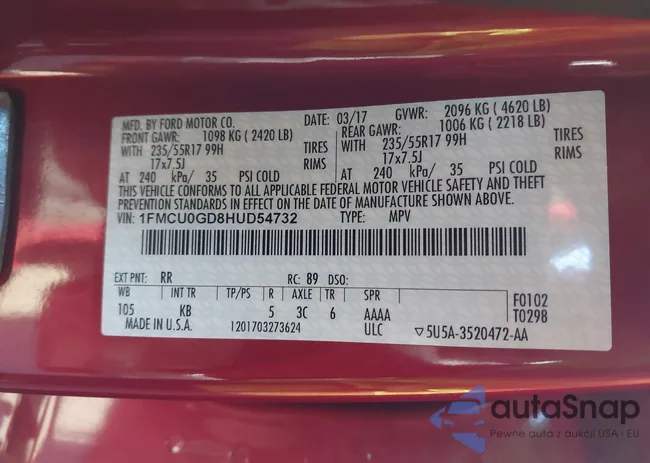 1FMCU0GD8HUD54732: 44174219