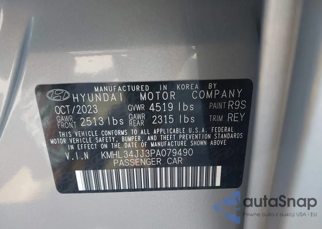 KMHL34JJ3PA079490: 44174227